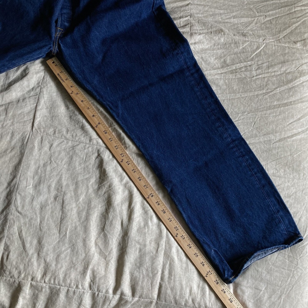 Levis 501 Original Mens Red Tab StraightFit ButtonFly Dark Wash Blue Jean 38x29 - Picture 15 of 16